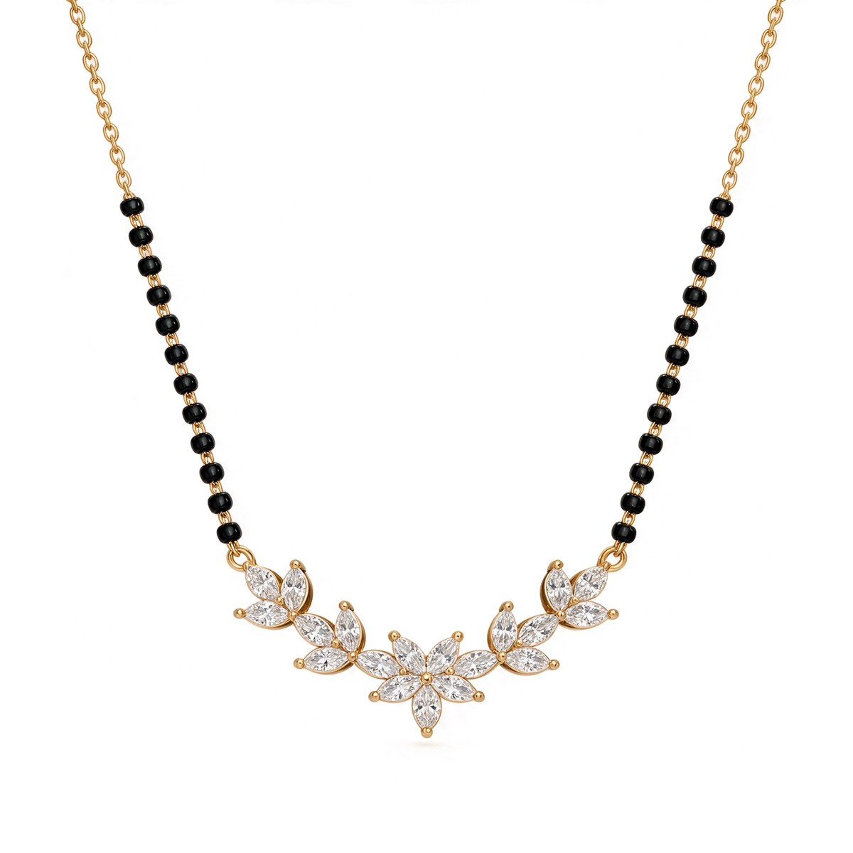 Botanical Marquise Diamond Mangalsutra
