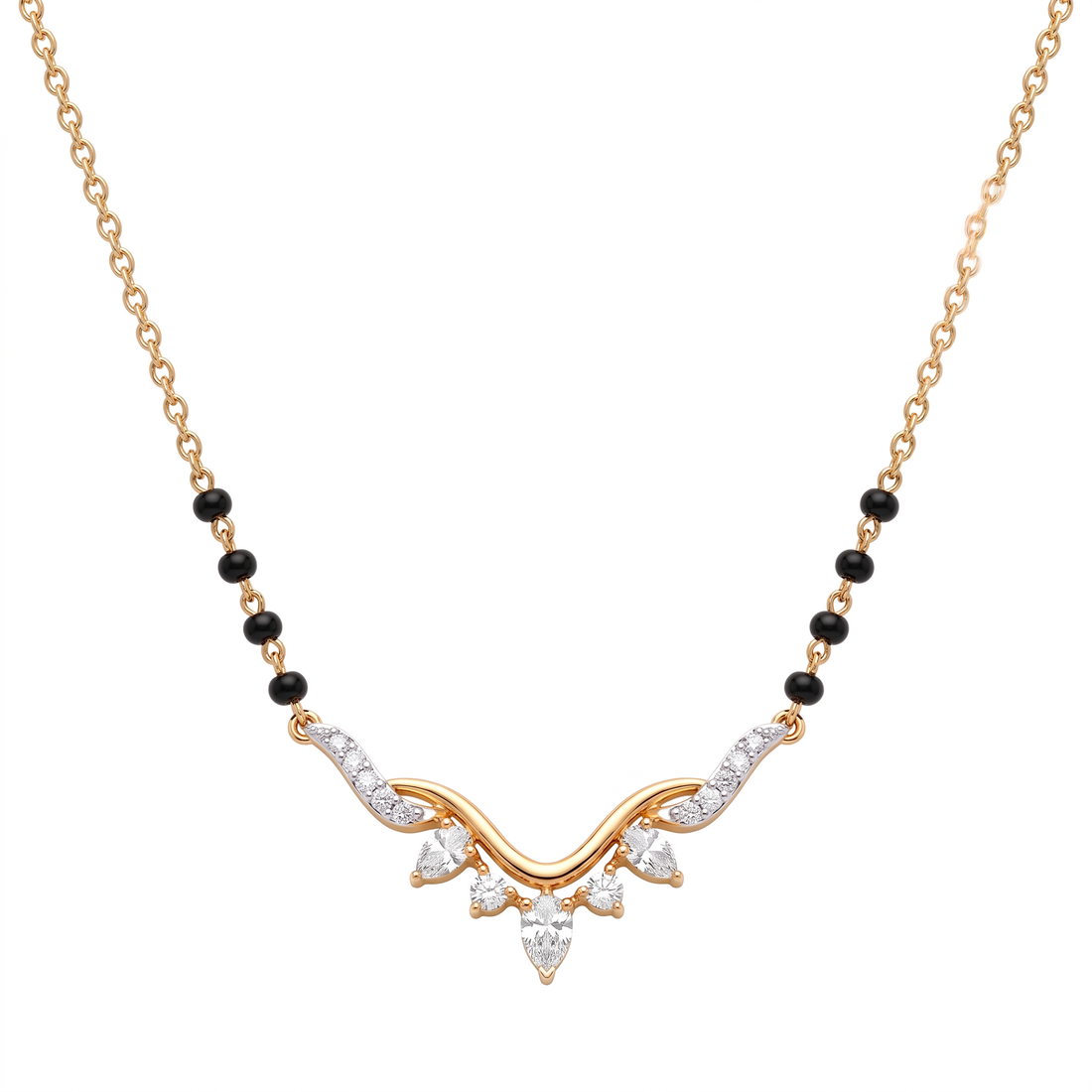 Chevron Diamond Tiara Mangalsutra