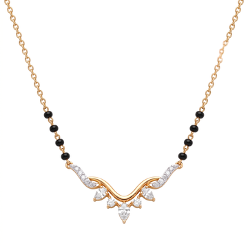 Chevron Diamond Tiara Mangalsutra