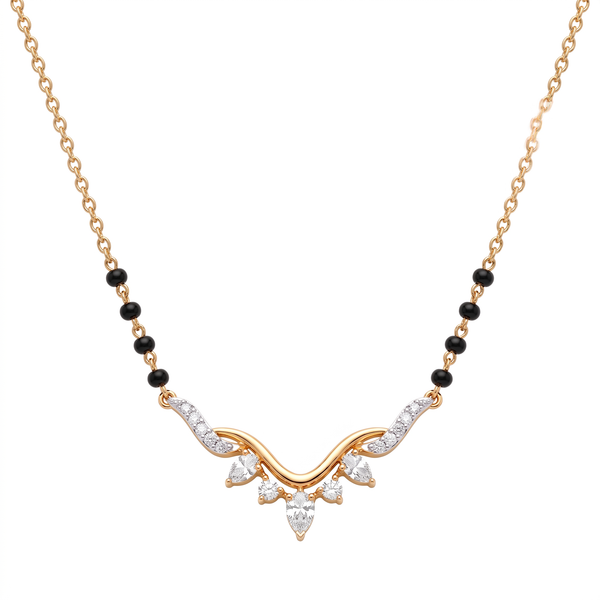 Chevron Diamond Tiara Mangalsutra