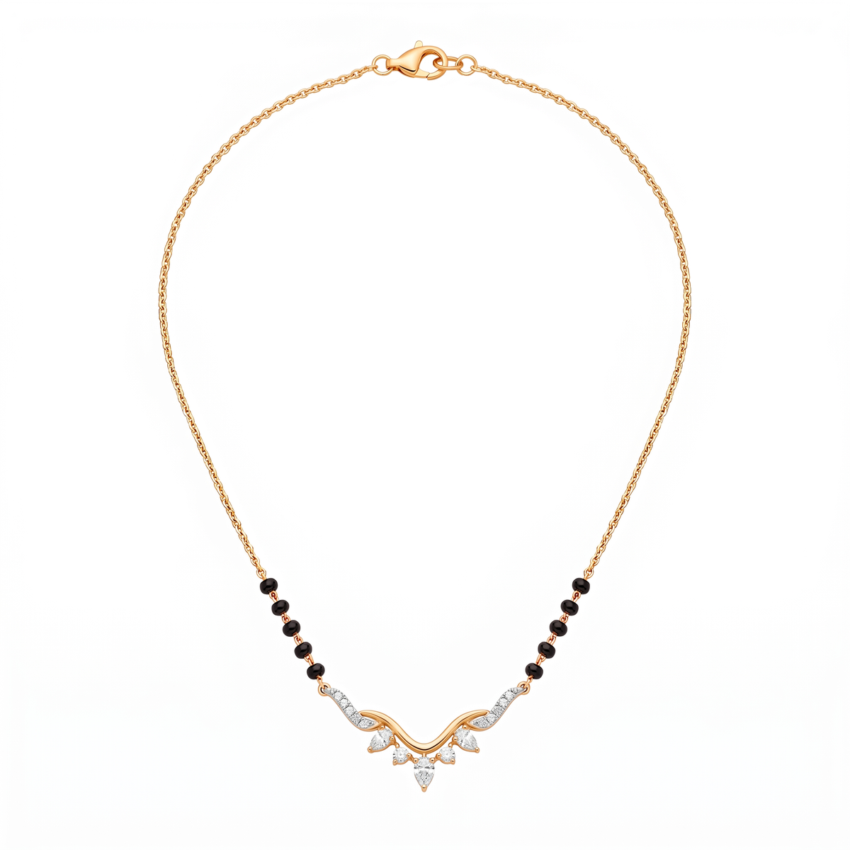 Chevron Diamond Tiara Mangalsutra