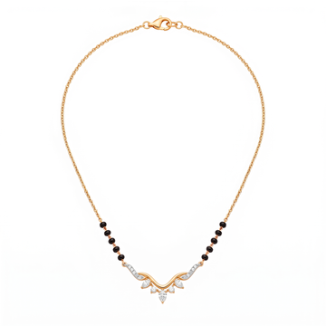 Chevron Diamond Tiara Mangalsutra