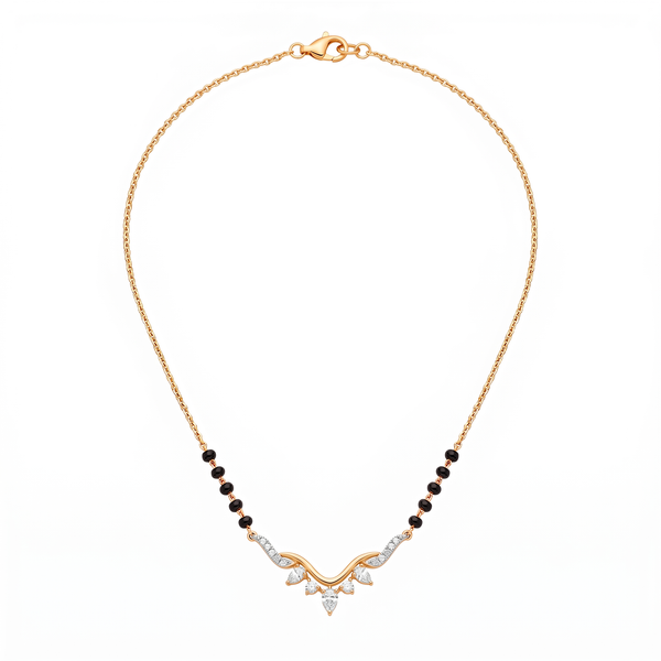 Chevron Diamond Tiara Mangalsutra