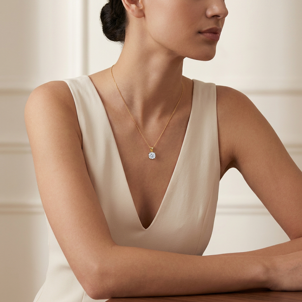 Beautiful Round Brilliant Lab Grown Diamond Pendant