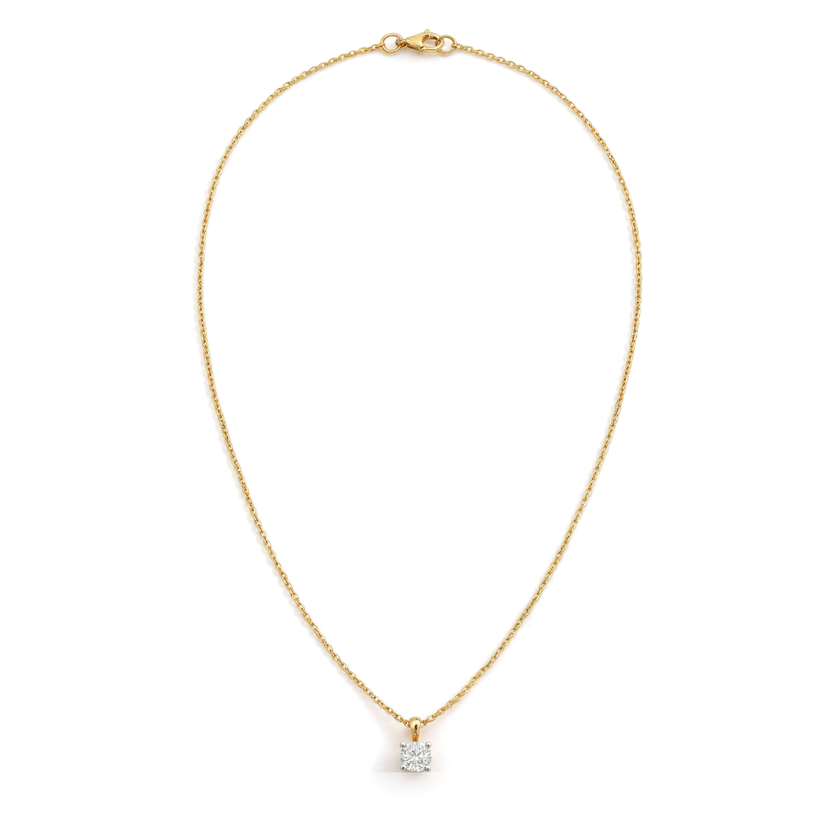 Classic Four-Prong Solitaire Round Diamond Pendant