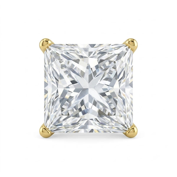 Contemporary Princess-Cut Lab Grown Diamond Stud