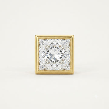 Modern Princess Bezel Lab Grown Diamond Stud