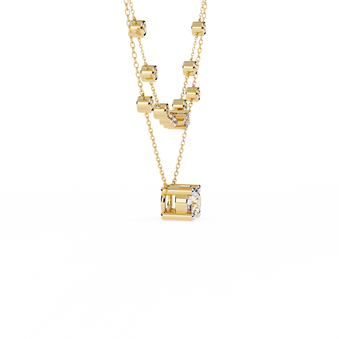 Aurora Diamond Cascade Necklace