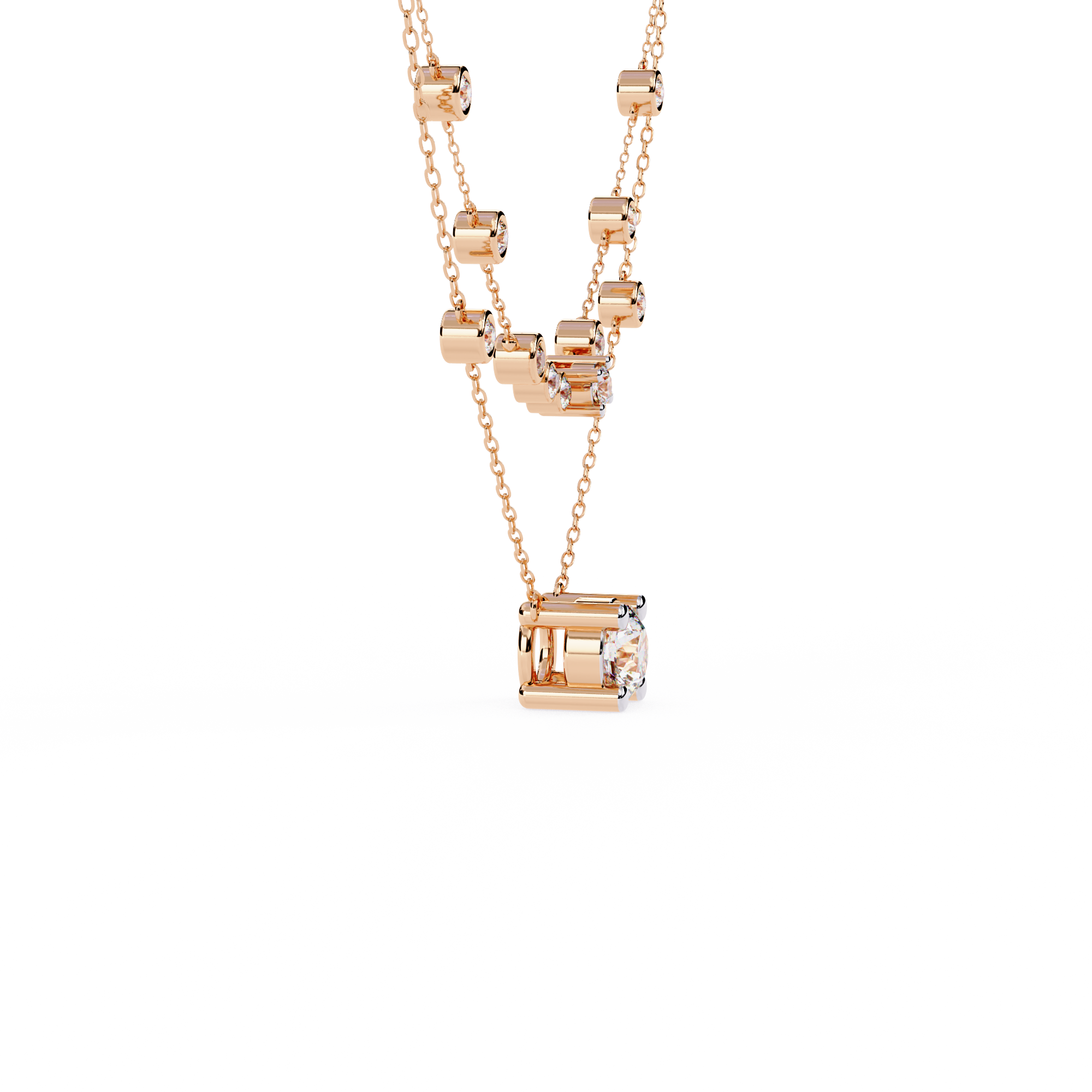 Aurora Diamond Cascade Necklace