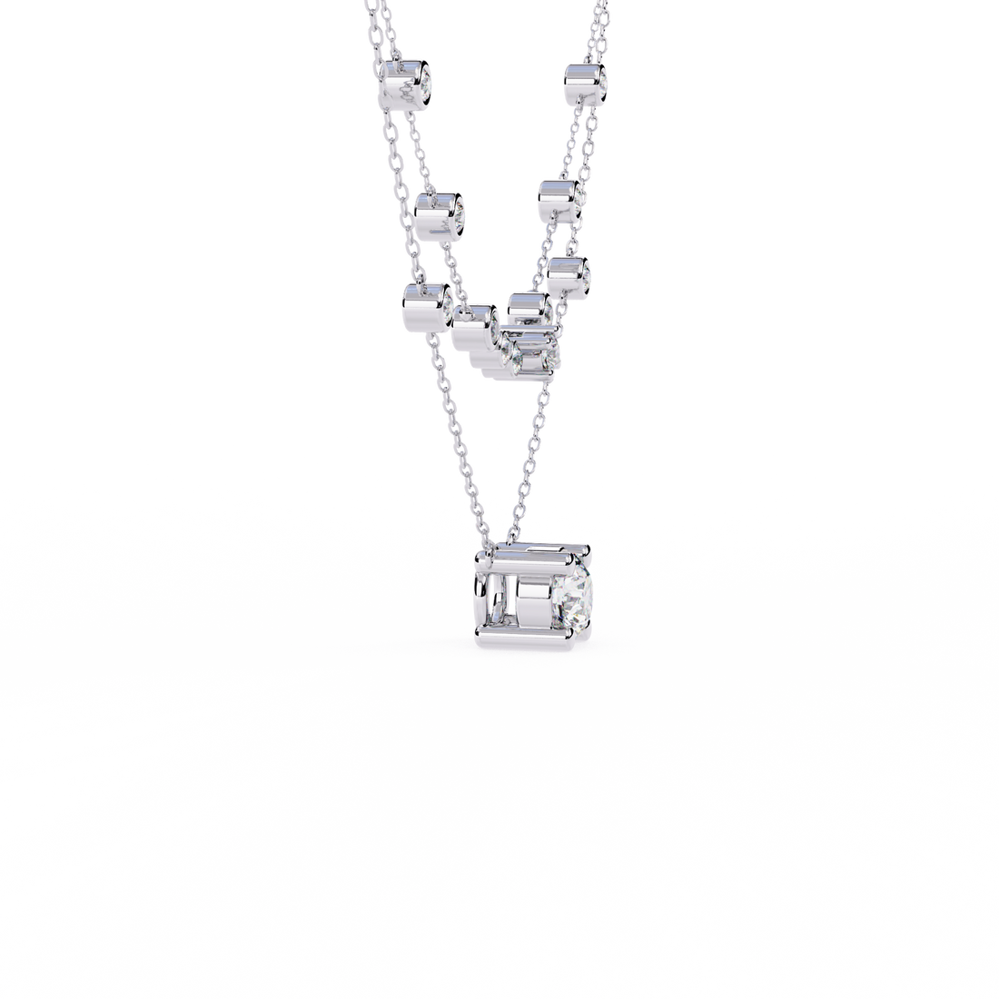 Aurora Lab Grown Diamond Cascade Necklace