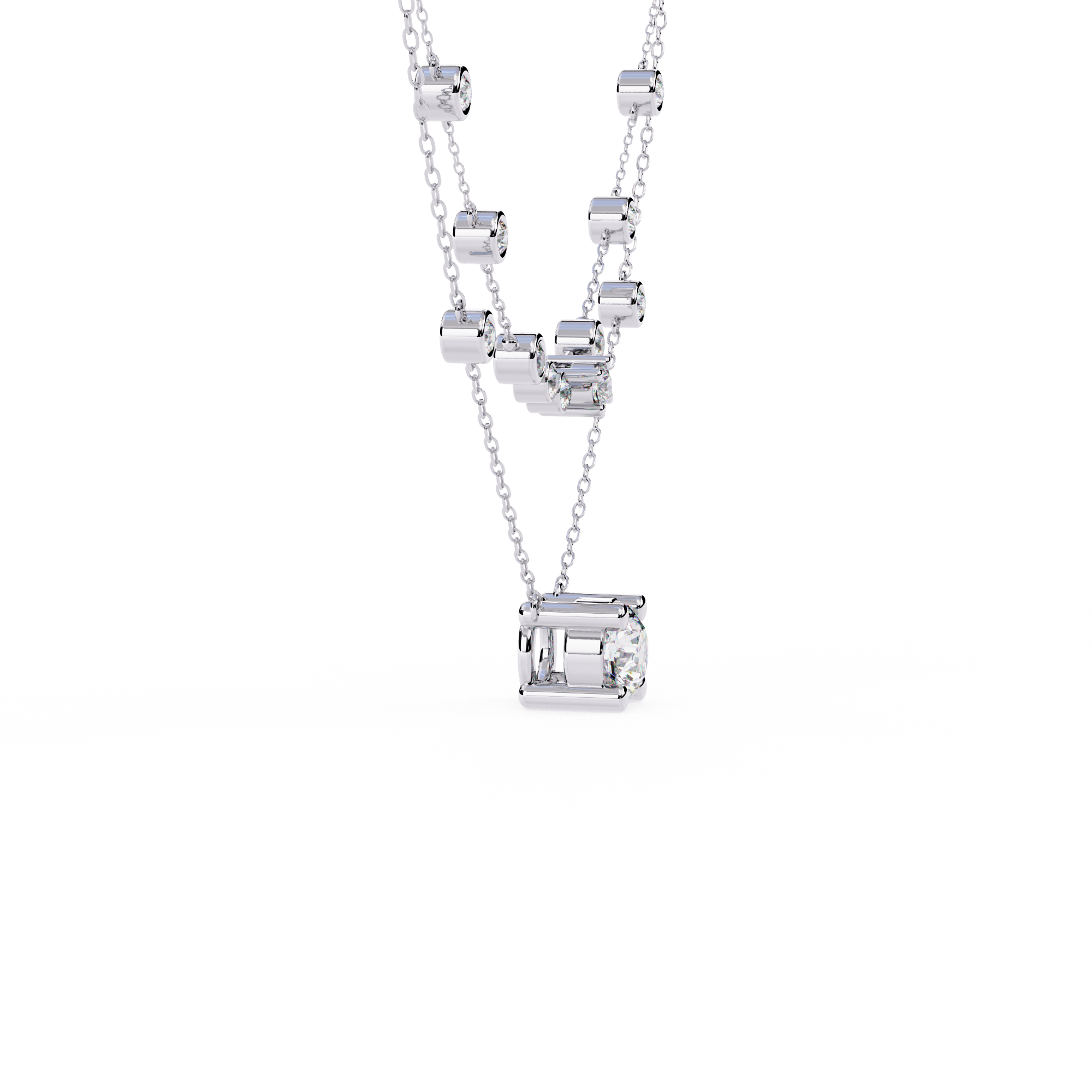 Aurora Diamond Cascade Necklace