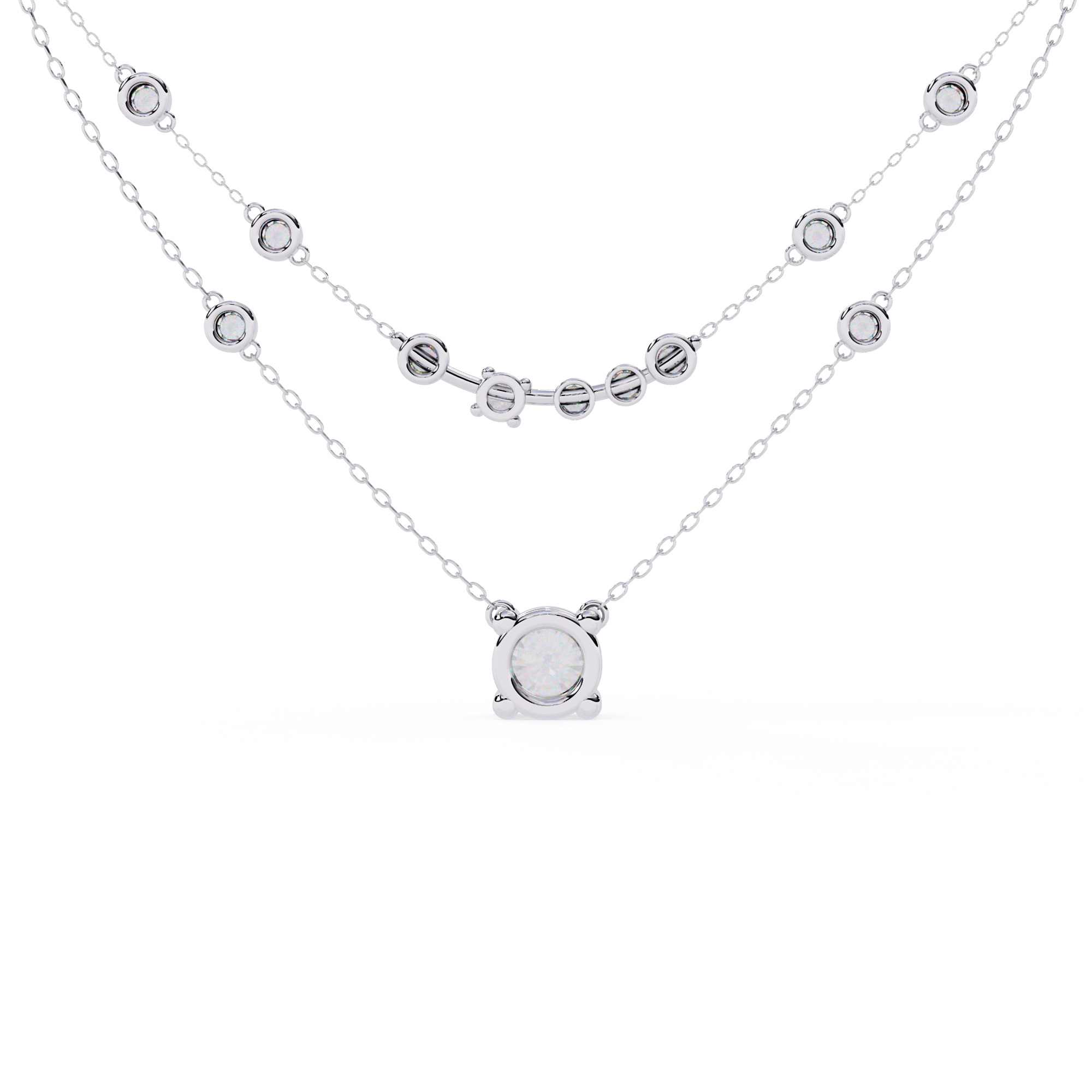Aurora Diamond Cascade Necklace