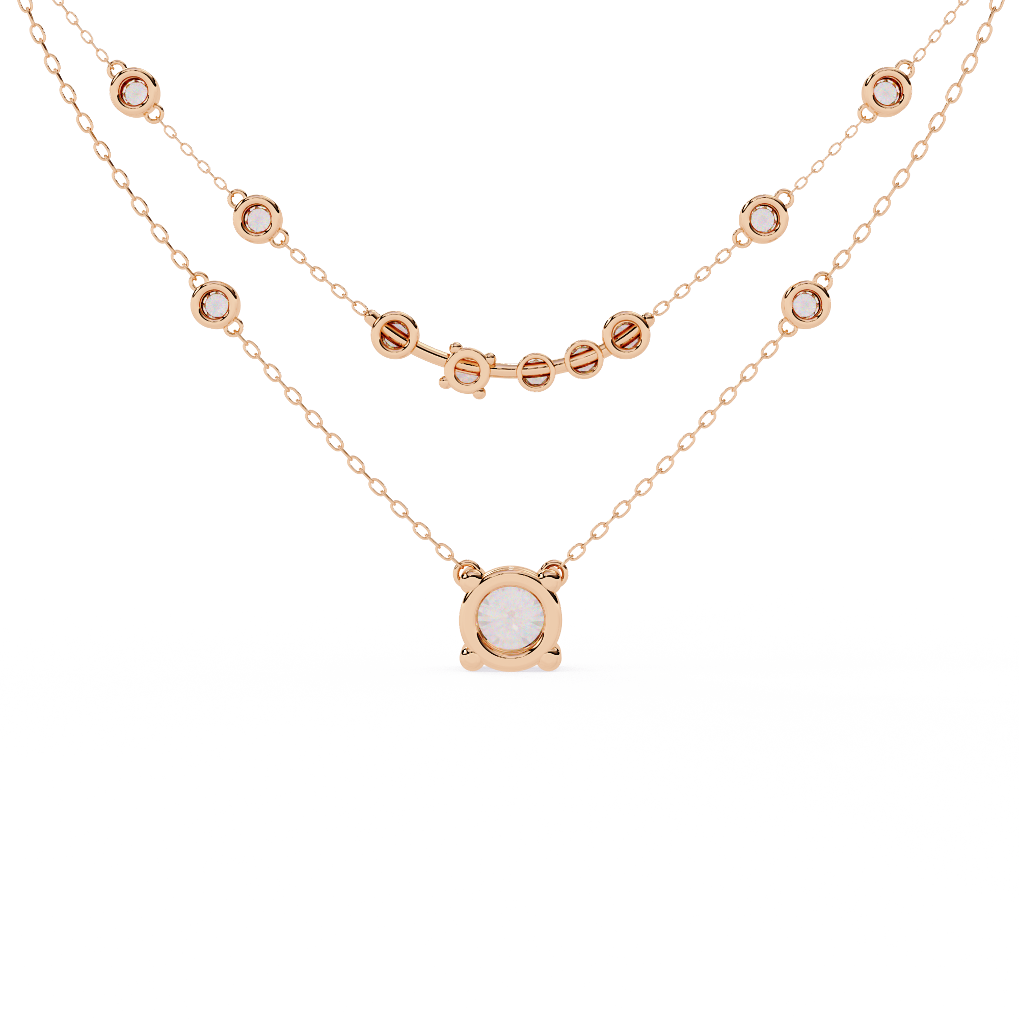 Aurora Diamond Cascade Necklace