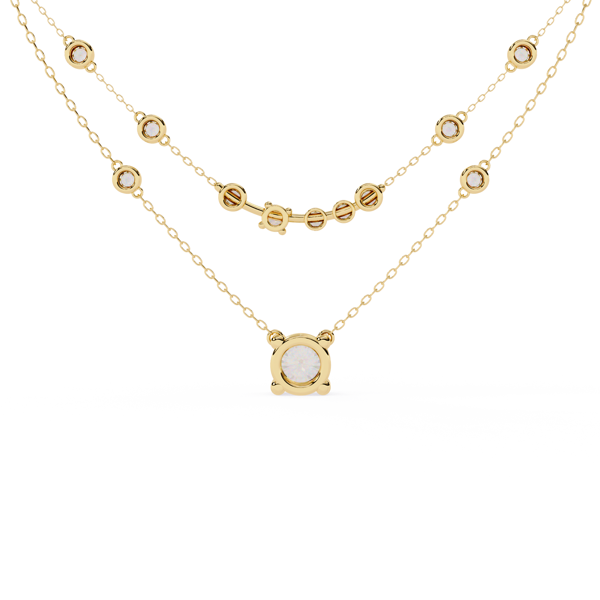 Aurora Diamond Cascade Necklace