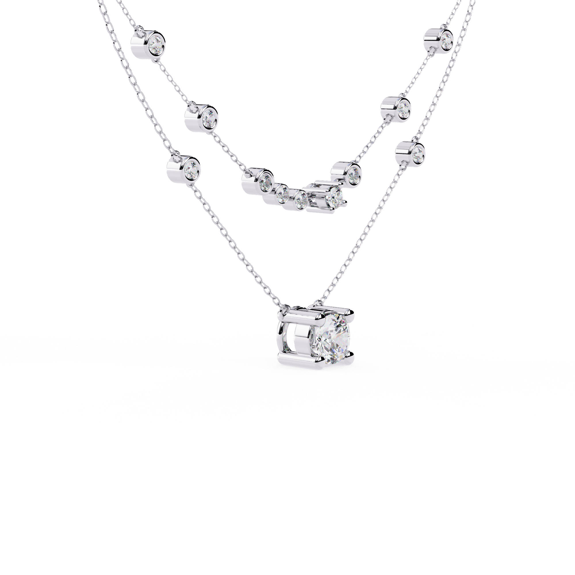 Aurora Diamond Cascade Necklace