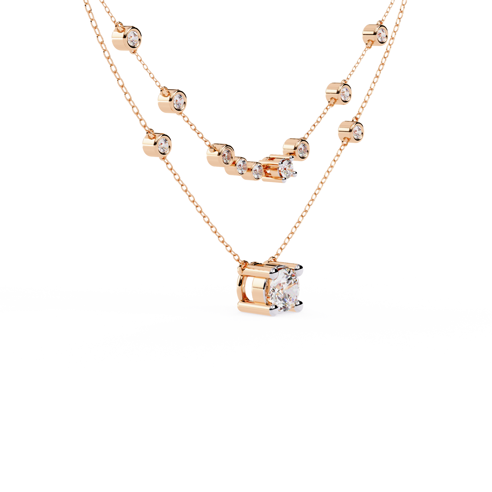 Aurora Diamond Cascade Necklace