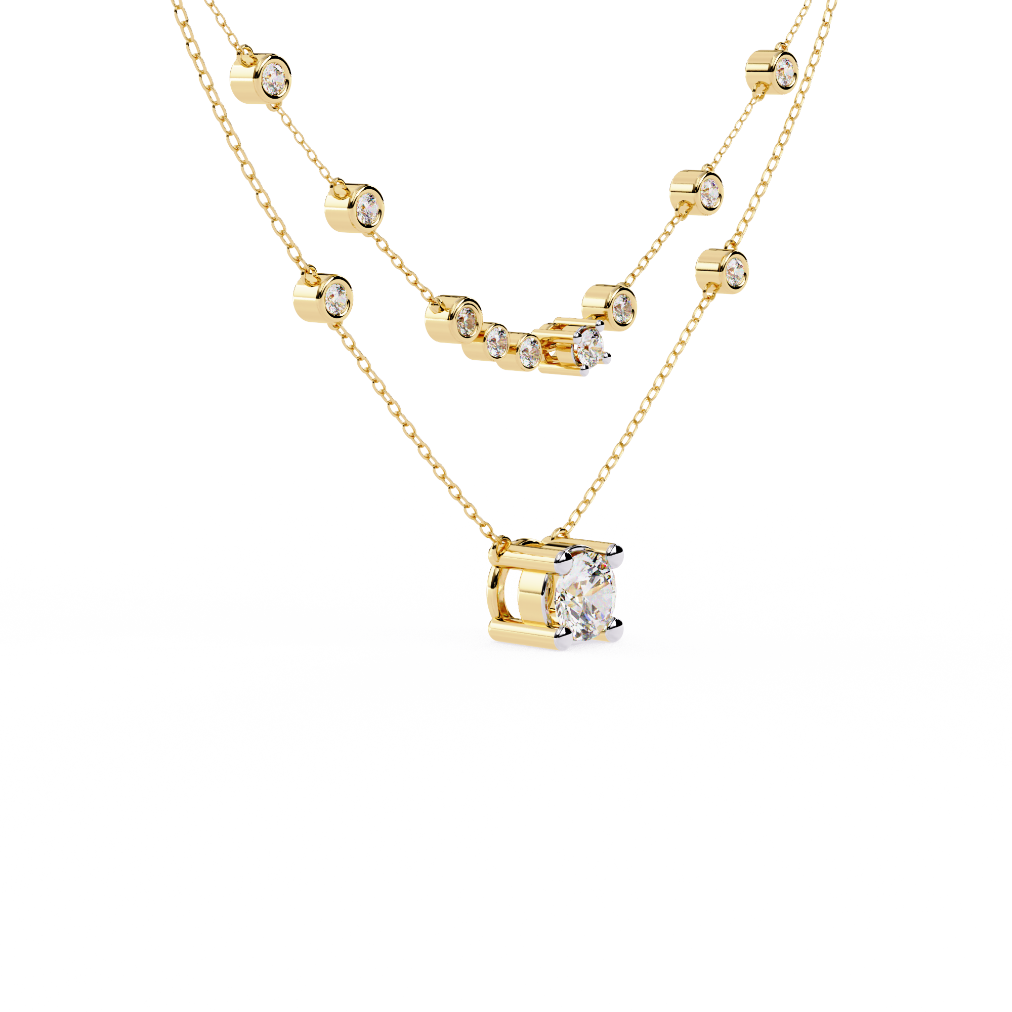 Aurora Diamond Cascade Necklace