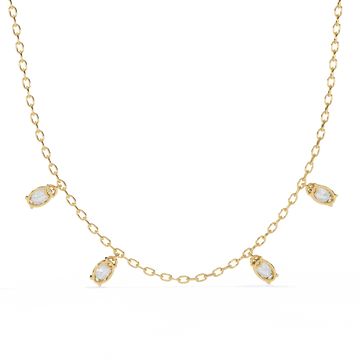 Four  Stone Diamond Dangle Necklace