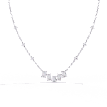 Anek Classic Emerald Diamond Necklace