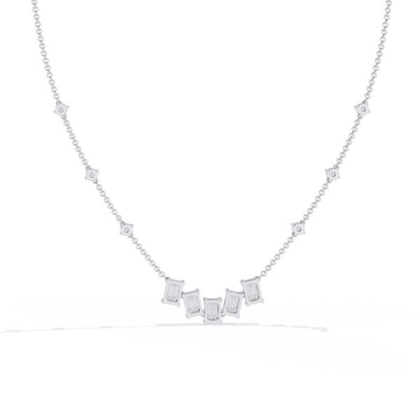 Anek Classic Emerald Diamond Necklace