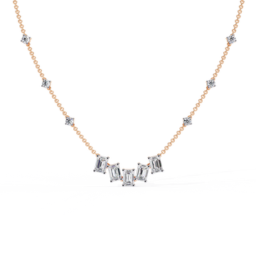 Anek Classic Emerald Lab Grown Diamond Necklace