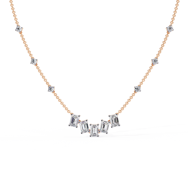 Anek Classic Emerald Diamond Necklace