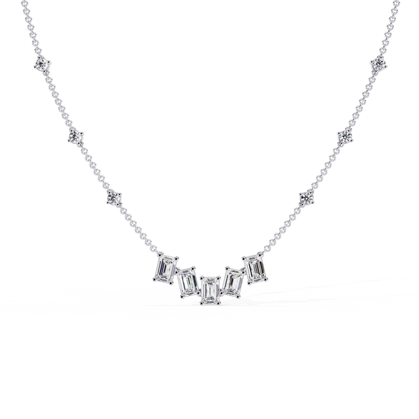 Anek Classic Emerald Diamond Necklace