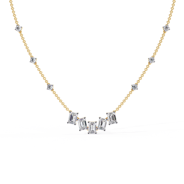 Anek Classic Emerald Diamond Necklace