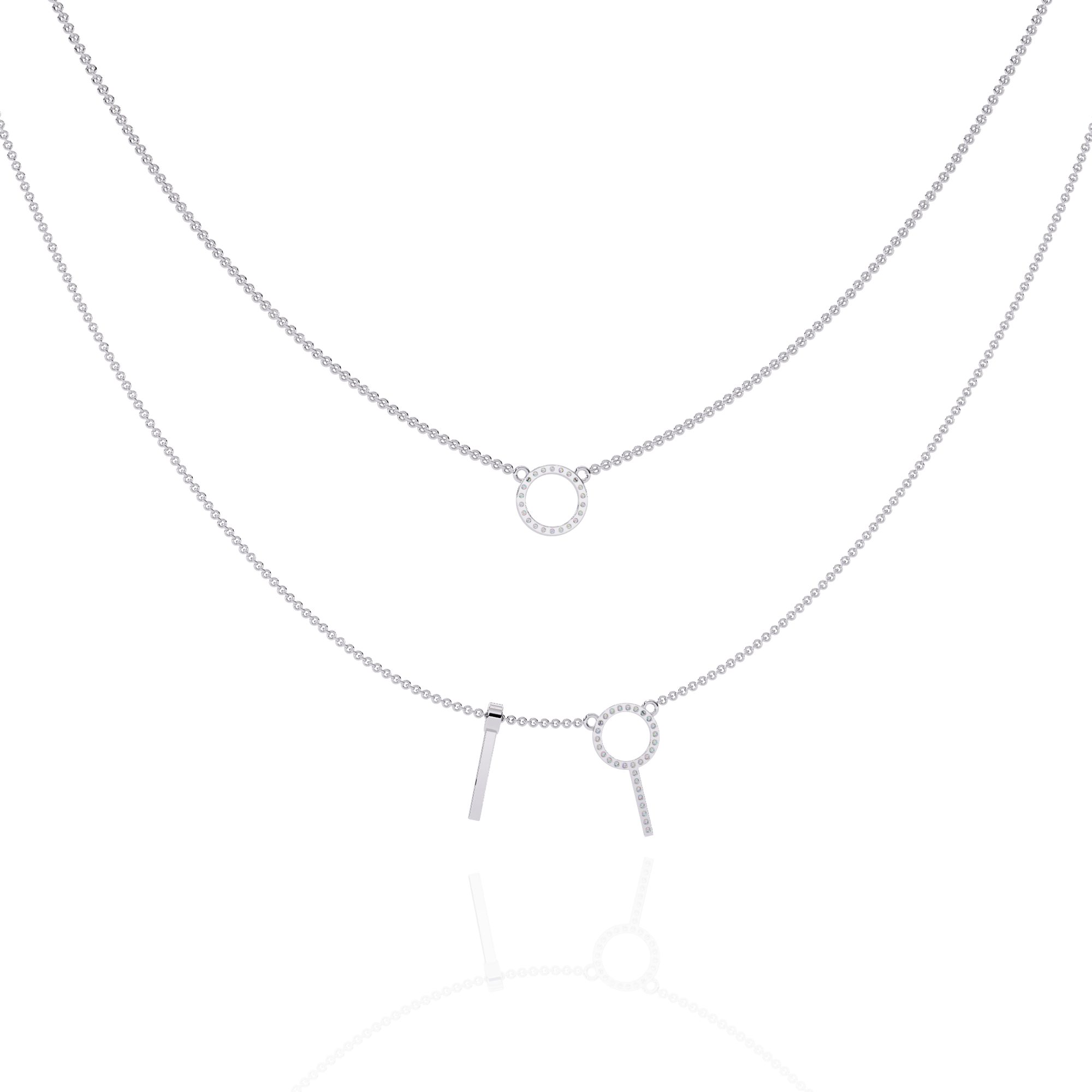 Double Layer Circle Necklace