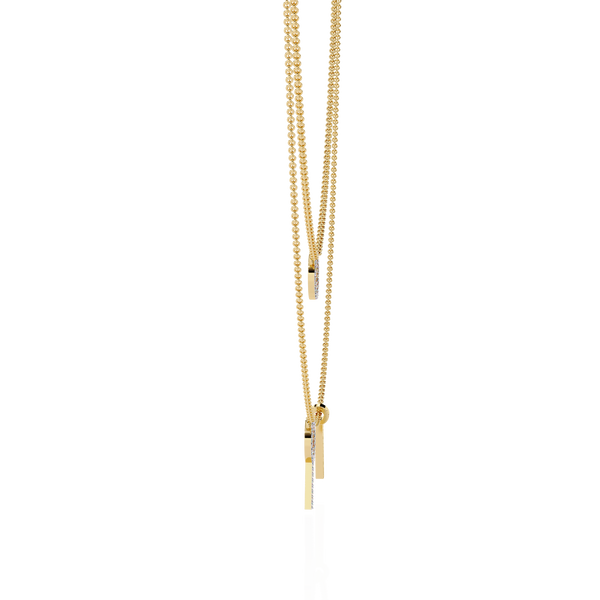 Contemporary Dual-Circle Pendant Necklace