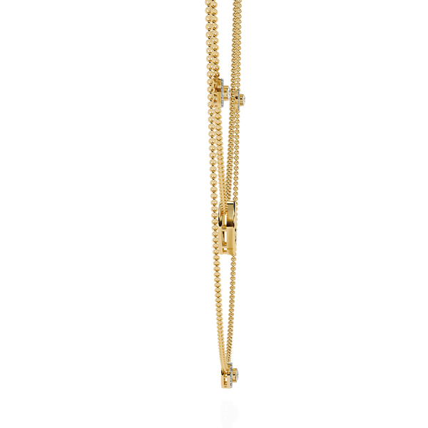 Dainty Gold Dual-Strand Necklace with Circle