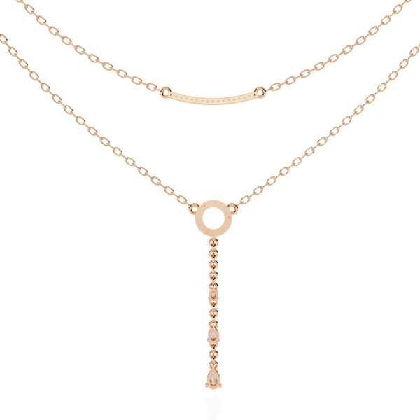 Cascading Diamond Grace Two-Tier Necklace