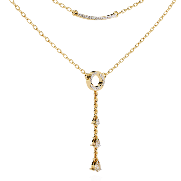 Cascading Diamond Grace Two-Tier Necklace