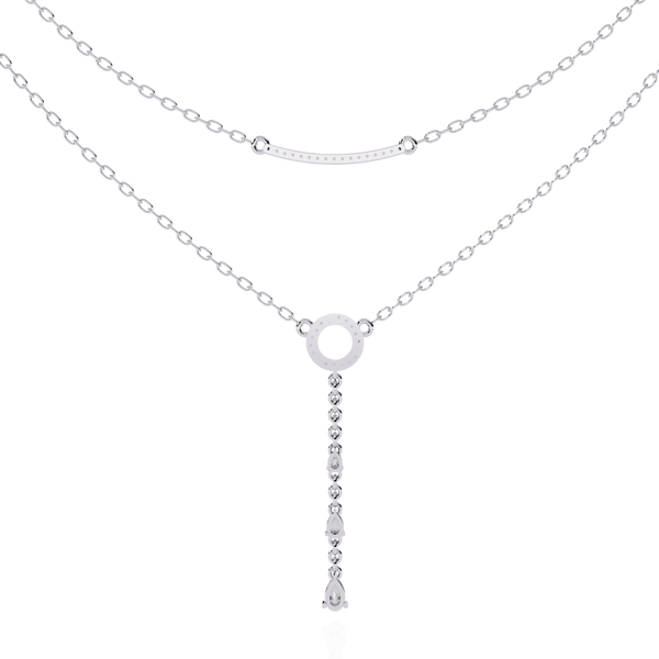 Cascading Diamond Grace Two-Tier Necklace
