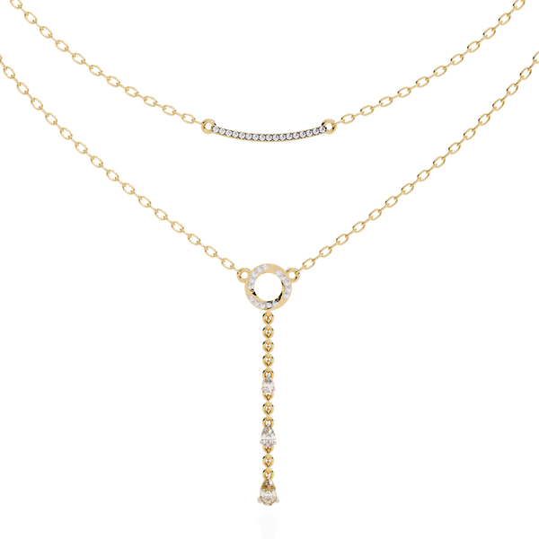 Cascading Diamond Grace Two-Tier Necklace