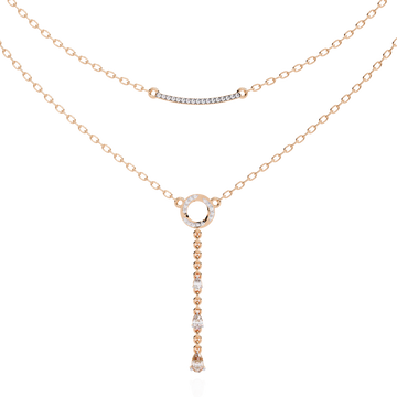 Cascading Lab Grown Diamond Grace Two-Tier Necklace