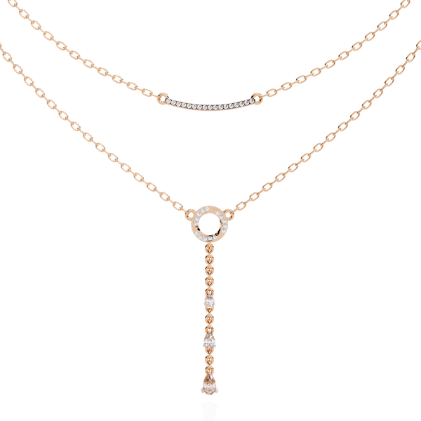 Cascading Diamond Grace Two-Tier Necklace