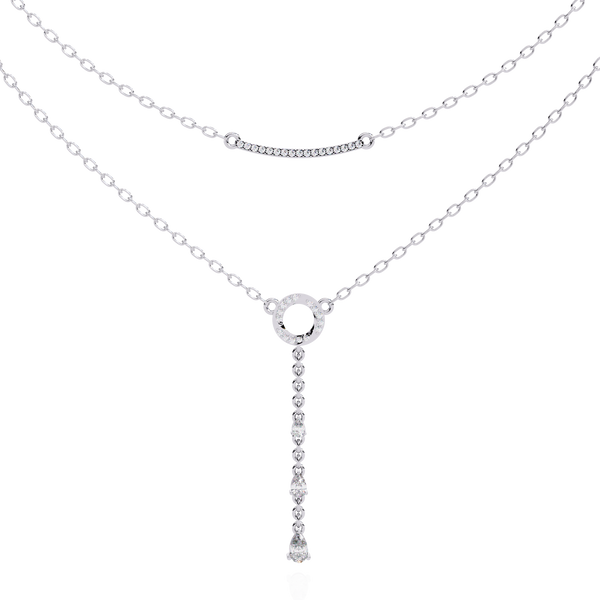 Cascading Diamond Grace Two-Tier Necklace