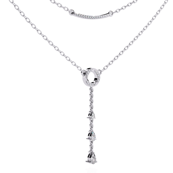 Cascading Diamond Grace Two-Tier Necklace
