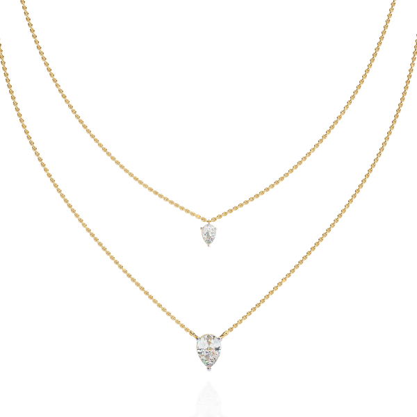 Cascading Diamond Layered Chain Necklace