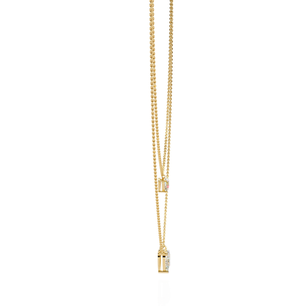 Cascading Diamond Layered Chain Necklace