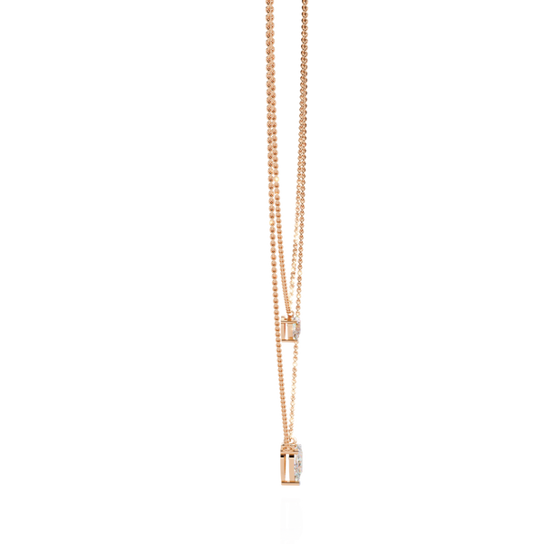 Cascading Diamond Layered Chain Necklace
