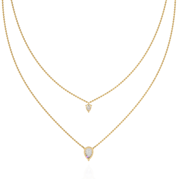 Cascading Diamond Layered Chain Necklace