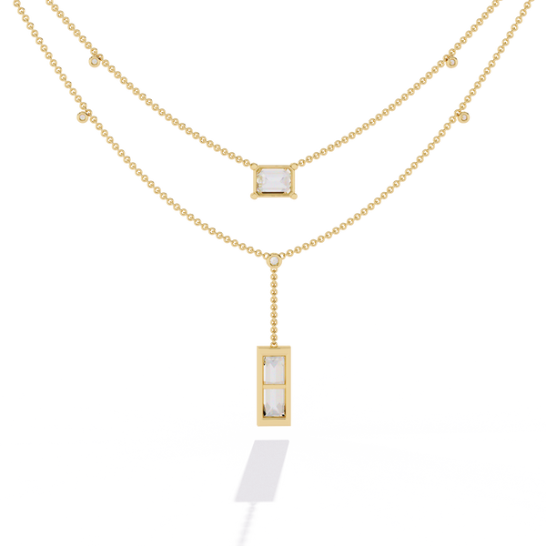Sophisticated Dual-Strand Diamond Necklace