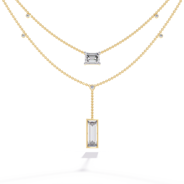 Sophisticated Dual-Strand Lab Grown Diamond Necklace