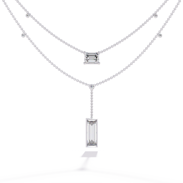 Sophisticated Dual-Strand Diamond Necklace