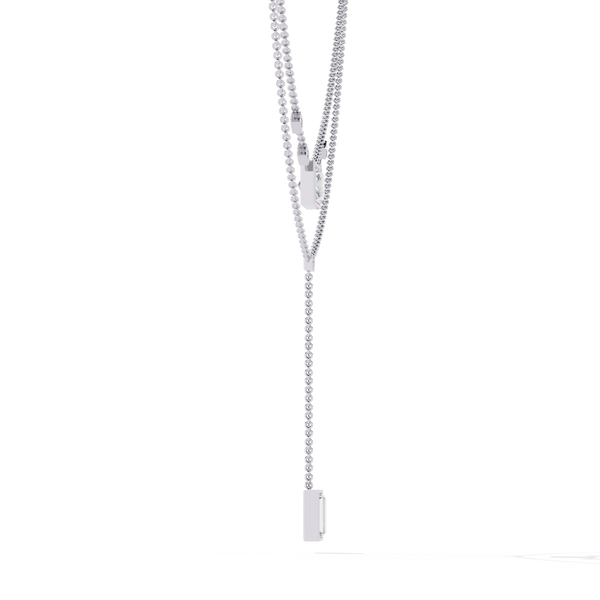 Princess Cut Diamond Y Necklace
