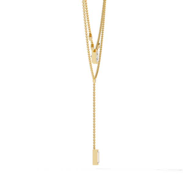 Princess Cut Diamond Y Necklace