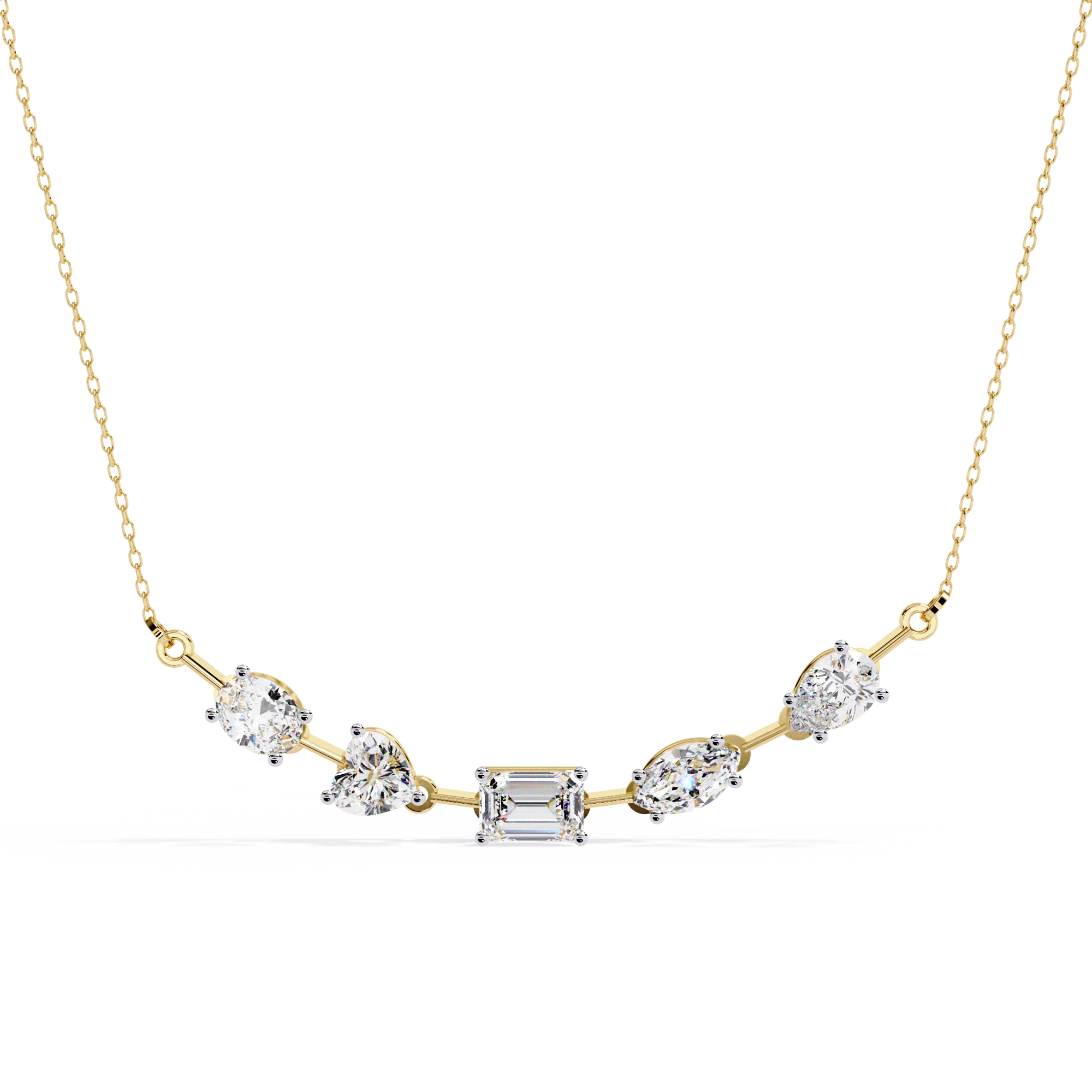 Unique Multi-Diamond  Necklace