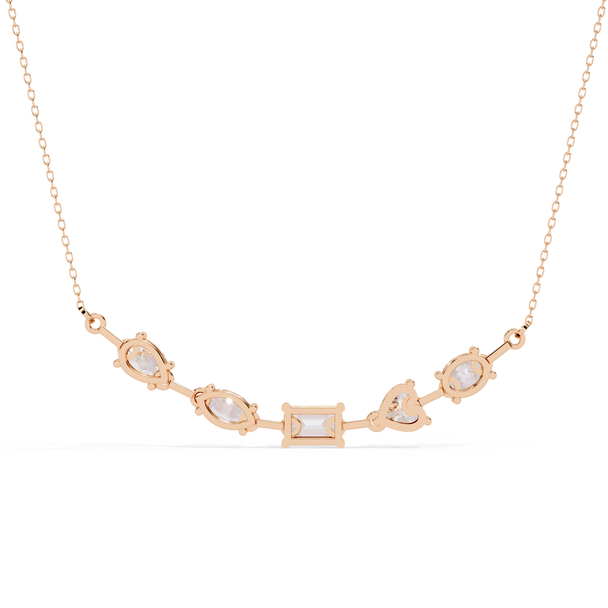 Unique Multi-Diamond  Necklace